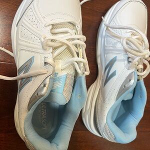 New Balance Women's White and Blue Athletic Shoes